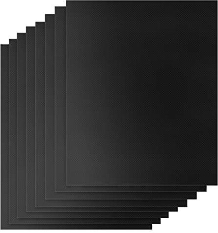 Tapis de Cuisson pour Barbecue, 40x33cm Set de 8 Feuilles de BBQ Réutilisable Extérieur, Cuisson Mats Plancha pour Barbecue Gaz, Weber Charbon Barbecue, Postuler à Plaques et Grilles pour Cuisson