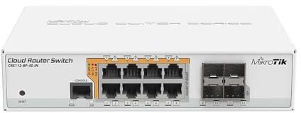 MIKROTIK CRS112-8P-4S-IN Network Switch Gigabit Ethernet (10/100/1000) Power Over Ethernet (Poe) White