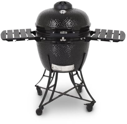 PIT BOSS- Barbecue a carbonella Kamado nero in ceramica Ø 52 cm 134 x 77 x 120 cm