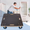 ECD Germany Chariot à roulettes - 60 x 80 cm - Jusqu'à 800 kg - Plaque de Sérigraphie - Roues en Caoutchouc Pivotantes - Transport de Meubles - Aide au Transport Déplacement - Chariot Déménagement