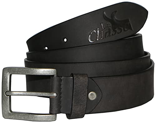 La Chasse® Büffelledergürtel Bison (95-125, Schwarz)