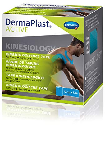 Dermaplast Active Kinesiology Tape: Kinesiologisches Tape zur unterstützenden Behandlung und Prävention bei Sportverletzungen; blau 5cm x 5m