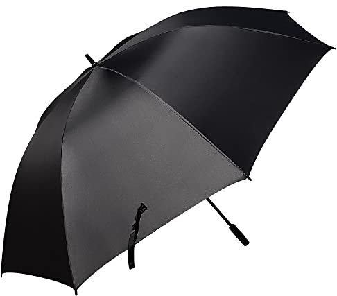 Kilitn Golf-Regenschirm, 211 cm, extra groß, Übergröße, manuell zu öffnen, Doppel-Baldachin, UV-Schutz, wasserdicht, Stick-Regenschutz für Damen und Herren