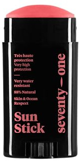 SeventyOne Percent | The Sunset : Sun Stick SPF 50+ | Veganer Sonnenschutzstift für das Gesicht - Sehr hoher Schutz | Sehr wasserfest | UVA 34 | 89% Natürlich - Made in Frankreich | 15 gr