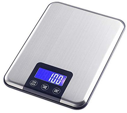 Balances multifonctions, Balance de cuisine électronique numérique portable, 5 kg Grand bouton tactile numérique 5000 g 1 g Balance de cuisine en acier inoxydable Balance de poids Bule précise