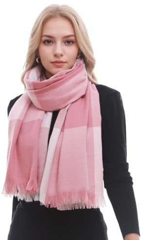 PIOYMEYA Bufanda Mujer Invierno Pashmina Grandes Chal Bufanda Cuadros Manta Pañuelos Cuello