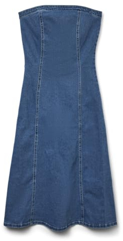 VERO MODA Vmailey SL Bandeau DNM Dressvi3488 pour Femme, Denim Bleu médium, M