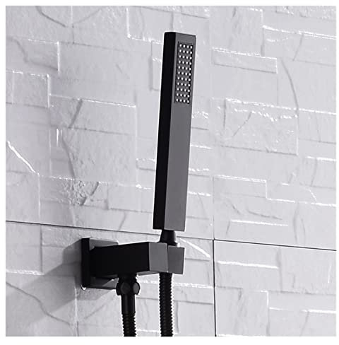 Soffitto con soffiatore con Arco Portano con Manicotto con Tubo da 1,5 Metri Lungo Tubo e Supporto per Manutenzione della Staffa di Sostituzione Doccia da Doccia Bagno Nero (Colore: Solo Supporto)