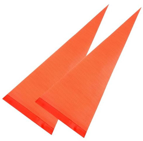 Toyvian 2Pcs High Visibility Bike Safety Flags for Adults Warning Triangular Cycling Flags for Bicycles Trailers Wheelchairs Easy to Install Safety Pennants for Urban Riding