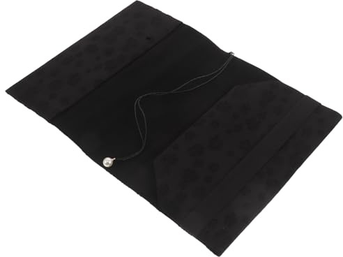 MOTHNUR Black A5 Fabric Book Sleeve Protective Cover for Notebooks – Washable Dustproof Cloth Diary Case – Sturdy Book Protector for Travel, School, and Office Use