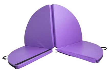 wueiooskj Yogamatta Hopfällbar Poledance-matta Bärbar Yoga Fitnesstränare Funktioner Förbättrad Tjocklek För Stötdämpning Stöd Träning Dans Gymnastik, Purpur, Diameter 1.2 m