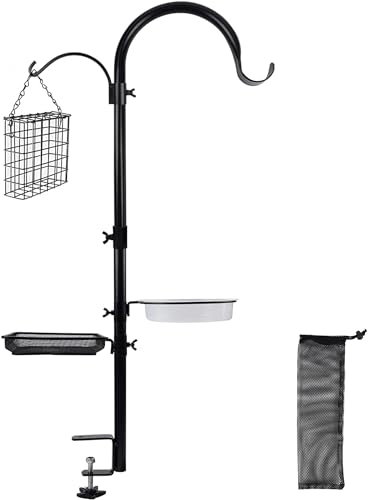 yosager Deckhaken Vogelfutterstation Vogeltränke Futterstation Kit, Futterstation Veranda, Multi Haken, Vogelfutterspender Geländer Hängeset, Premium Vogeltränke zum Anlocken von Wildvögeln
