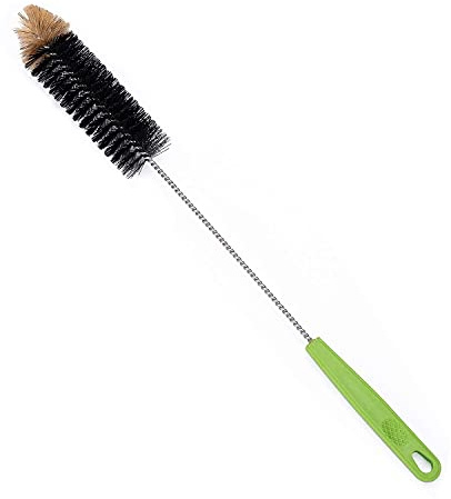Long Bottle Brush, 17 in Bendable Cleaner Brushes for Cleaning Neck Beer Bottles, Wine, Baby Bottles, Water Bottles, Tumblers, Flask, Bird Feeder, Vase, Pipes and Brewing Supplies Black/1Pack