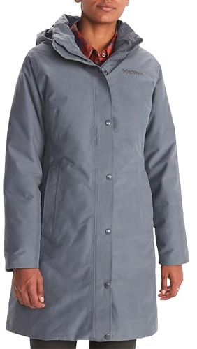 MARMOT Women's Chelsea 700 Down Fill Coat with Hood, Steel Onyx, Small