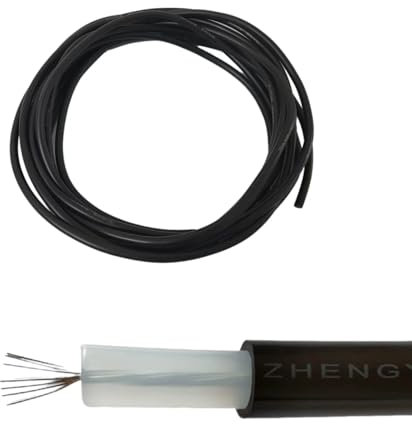 Coavoo 100KV High Voltage Wire Cable 10 Meters 32.81ft Long 20AWG OD10mm, Copper Core with Insulation Layer and Protection Cover Black for Connector Connection High Voltage