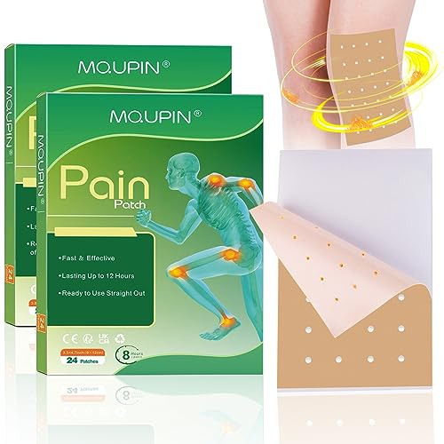 Pain Patches Heat Patches Larger Size 48 PCS, Pain Plaster 12 Hours Long-Lasting for Back Knee Joint Muscle Neck Shoulder Pain, 9 * 12cm