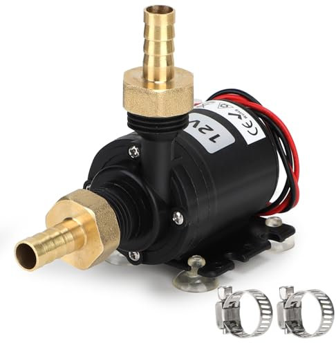 SWAWIS Bomba Aguas Sucias Bomba Sumergible para Pozo DC 12V 19W 800L/H Bomba de Cerámica Núcleo Bomba de Agua Bomba Agua Sumergible para la Fuente Piscina Sistema de Circulación de Agua
