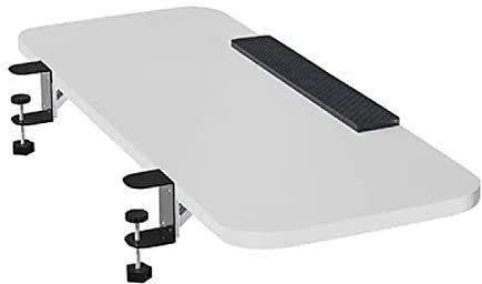 Keyboard Stand for Deskadjustable Height, High Load Bearing Foldable Punch-Free Clamp on,with Computer Keyborad Tray, Desk Extension Board Ergonomics (Color : White, Size : 80cm)