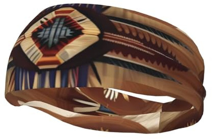 Native American Patterns Bandeau de sport respirant et confortable pour l'entraînement, le tennis, le basket-ball et d'autres activités sportives