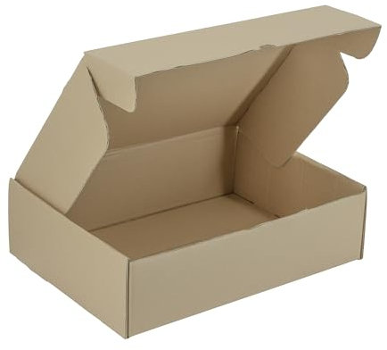 IMBALLAGGI 2000 - Scatole Cartone Fustellate Piatte, 10 Pezzi 36x26x10 cm Resistenti a Doppio Strato, Scatoloni per Trasloco, Imballaggio e Spedizioni Preformati, Scatole Trasloco Porta Oggetti Larghi