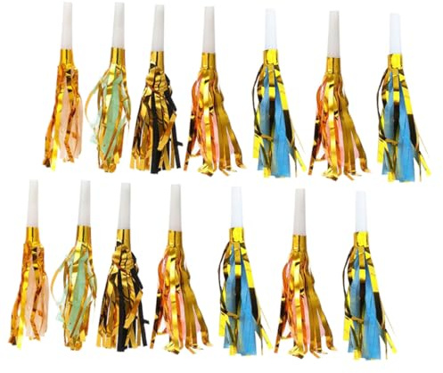 MERRYHAPY 30 Unidades de Flecos Multicolor para Fiestas Infantiles Cumpleaños y Celebraciones Bocinas de Plástico Decorativas y Seguras