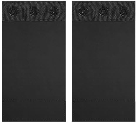 Yuecda 2-pack Women's Bodysuits Extender Snap, Shapewear Bodysuit Crotch Extenders，Adds extra length to tighter clothing Removable and washable (black, Three buttons)
