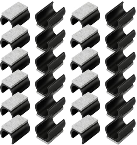 24 stycken stolglidare, frisvingare, klämskålsglidare, 25 mm, filtglidare, svängstolar, klämskålsglidare, filt, svängstol-glidare, minskar buller, för parkett, kakel, trägolv
