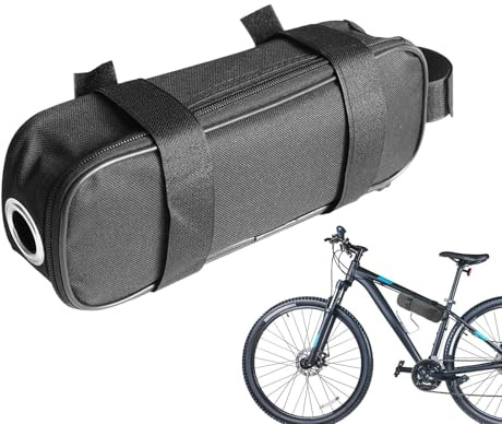 Hezudiay 27x9.5x7cm Bike Battery Hanging Bag, Waterproof Wear-Resistant Bicycle Pouch, Portable E-Bike Controller Bag, Controller Carrier