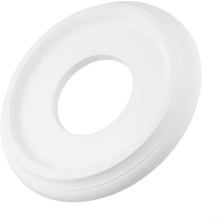 Micpointik Roseta de techo de poliuretano para lámparas de techo y ventiladores, medallón decorativo redondo, color blanco, fácil montaje, diámetro exterior 25 cm