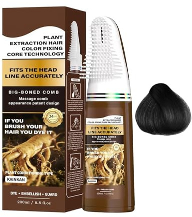Tinte Para Cabello Con Peine Aplicador Color De Cobertura De Raíces Con