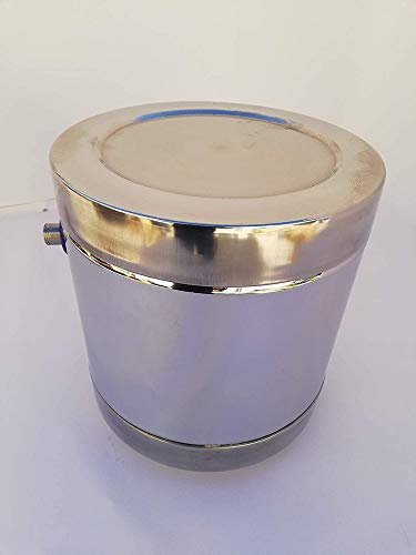 Manita Calor Barilotto 8 l Vaso Espansione Aperto Inox 18/10 per Pannello Solare Termico Circolazione Naturale, Termocamino, Termostufa