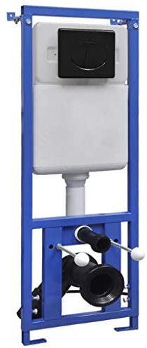 vidaXL Cisterna Alta Oculta Montada en Pared de Ahorro de Agua Tanque de Agua Inodoro Baño Suspendido Empotrada de Altura Regulable para WC 11 L