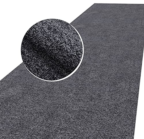 ANRO Tapis de sol, paillasson, tapis de couloir, pour le sol, anti-salissures, en mètre, Dover, anthracite, 140 x 100 cm