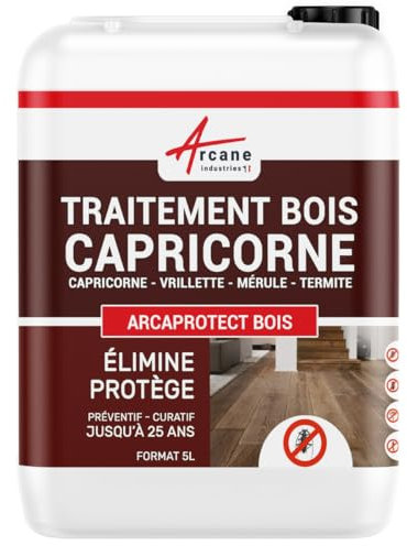 Traitement capricorne, produit, injecter, pulvériser - 5 L - ARCANE INDUSTRIES