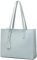 MORGLOVE Handtasche Damen Groß Shopper Tasche Mode Schule Arbeit Freizeit Henkeltasche mit Reißverschluss (A-lightblau)