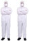 Tradineur - Pack de 2 trajes protectores de trabajo, mono desechable y ajustable, integral, protección, multiusos, bricolaje, mecánica, unisex (Blanco - Talla única)