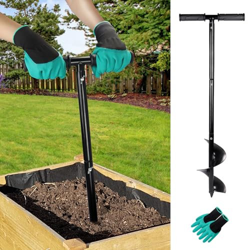 Attrezzo aeratore per compostaggio e strumento di miscelazione per bidoni del compost da esterno, borse, accessori per compostaggio