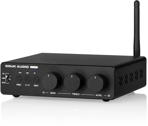 Douk Audio M1 MAX HiFi TPA3255 Power Amplifier Bluetooth Receiver Home Stereo Amp U-Disk Player