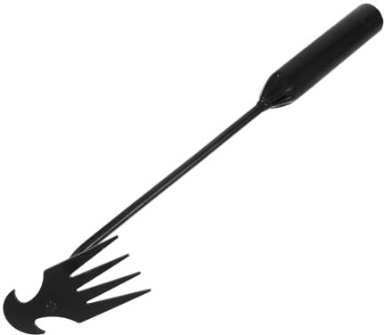 SEWOART Désherbeur Manuel en Acier Inoxydable Noir, Outil De Désherbage De Jardin Ergonomique, Racloir Portable pour Désherbage, Entretien Pelouse Et Espaces Verts