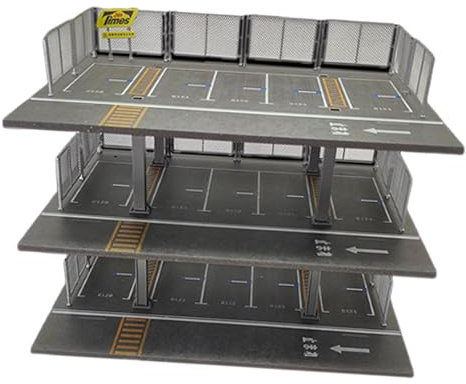 F Fityle 1/64 Diecast Model Car Display Case, Garage Diorama Display Collection Vehicle Model Case, Desktop Decor for Doll Collectors, Japanese 3 Layer