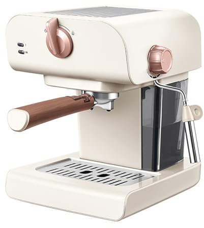 Cafetera Espresso pequeña, máquina de Espresso, cafetera Espresso combinada, Bomba de 20 Bares de presión, función de espumado de Leche integrada, Ideal para Preparar Moca, café co