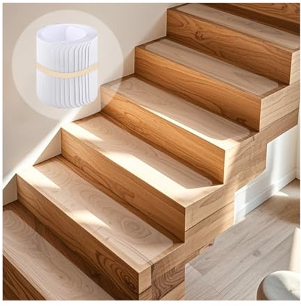 Janety 15PCS Strisce Antiscivolo per Scale, 15 x 80cm Autoadesive Strisce Antiscivolo per Scale Interne, Trasparente tappetini protettivi Antiscivolo per Pavimenti,Tappeto Moquette in Scala Legno