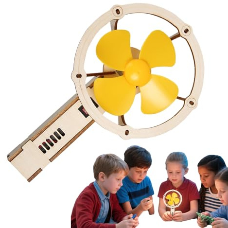 Yuemeuy Juguete Ventilador Eléctrico para Niños - Juego de Experimentos Científicos,Kit Educativo De Montaje Multifuncional para Regalos del Día del Niño