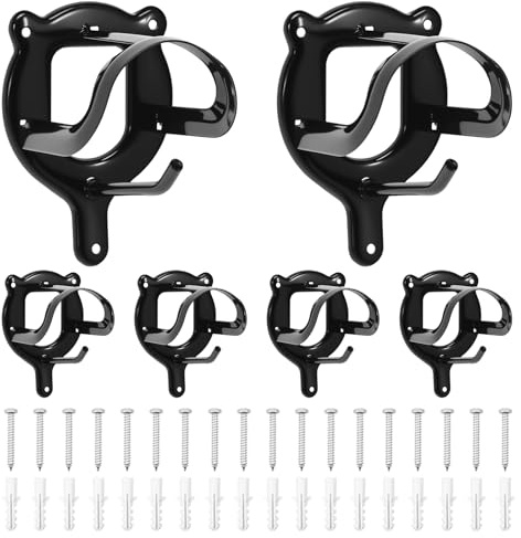 bigjvbfv 6Pcs Metal Horse Bridle Rack, Strong Load Bearing Capacity Bridle Hook Bracket, Tack Storage Halter Hanger, Space Saving Horse Tack Storage, Metal Bridle Holder for Warehouse
