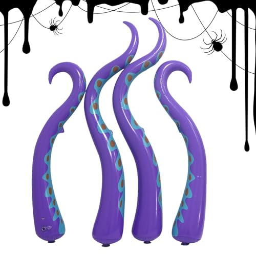 DzpKrka Set spaventoso con tentacoli giganti: decorazione di Halloween in PVC per finestre, porte e pareti esterne, braccia extra lunghe con forte tenuta per decorazioni a casa, in giardino o