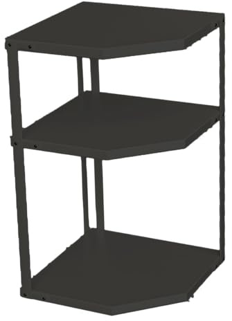 Qudinip Scaffale Angolare a Forma di Ventaglio, Organizer Salvaspazio da Multistrato con Robusto Telaio in Acciaio Al Carbonio, per Pentole, Padelle, Utensili da (3 strati 27x27x45,5 cm)