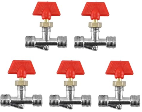 Fasizi 5 válvulas de aguja rectas, válvula de bola flotante de 1/4 pulg., repuestos para mangueras de compresores de aire y herramientas neumáticas.