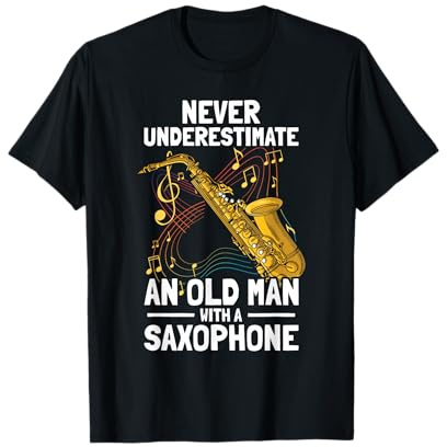 Old Man with a Saxophone Player T-Shirt