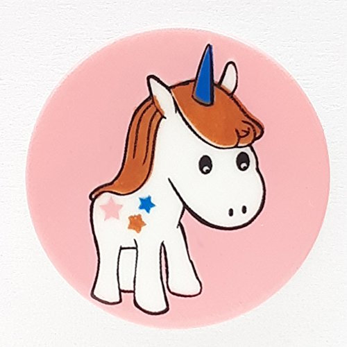 Kinderknopf Einhorn mit Öse - Größe: 17mm - Farbe: pink - Art.Nr. 261282