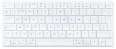 ProElife Protection de clavier ultra fine et de grande qualité en silicone, toucher doux. Configuration UE anglaise pour clavier «Magic Keyboard» Bluetooth sans fil MLA22L/A (A1644, version 2015)
